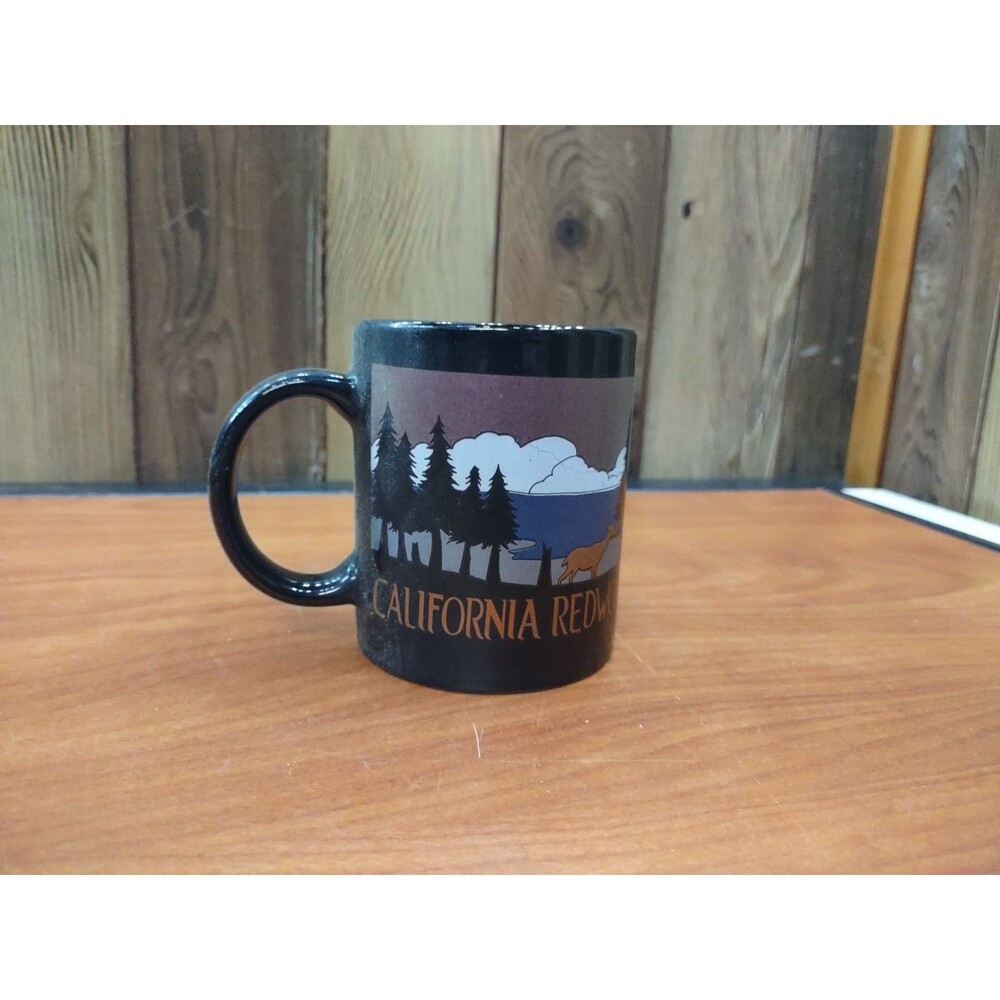 California Redwoods Coffee Cup Mug Gold Plate Satin Design
